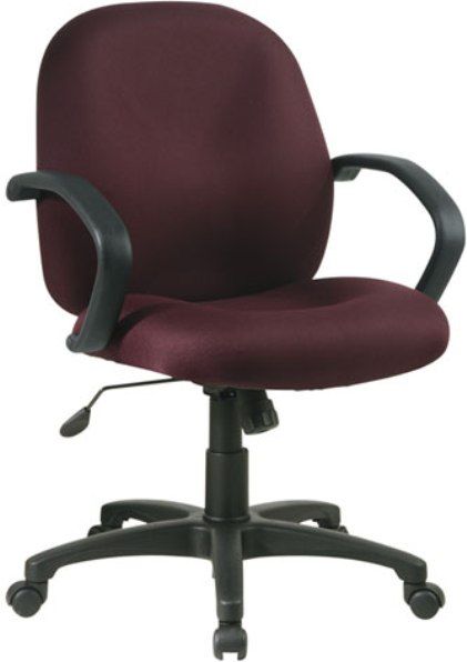 Office Star EX2651 Executive Mid Back Managers Chair, Built in lumbar support, Pneumatic seat height adjustment, Locking tilt control, Adjustable tilt tension, 21