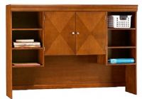 Bush EX40613-03; Credenza Hutch, Berkshire Collection, Finished In Cherry Veneer, Concealed overhead storage for supplies, Adjustable shelves, Wire access to credenza under back panel (EX4061303 EX-4061303 EX40613 EX-40613)