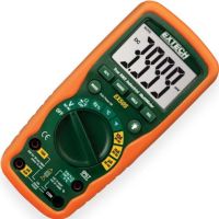 Extech EX505 True RMS Industrial MultiMeter (4000 count), 0.5% accuracy, Data Hold and Relative, 10A max current, 1000V input protection on all functions, Dual sensitivity frequency functions, Large backlit LCD with bargraph, Diode open circuit voltage of 2.8V DC, Auto power off with disable feature, UPC 793950395059 (EX 505 EX-505) 
