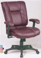 Office Star EX9381-4 Model EX9381 Burgundy Leather Mid Back Swivel Chair, Work Smart 93 Series, Pillow Top Seat and Back, Built in Lumbar Support, Pneumatic Seat Height Adjustment, 2-to-1 Synchro Tilt Control, Adjustable Tilt Tension, Top Grain Leather, 22.75W x 20D x 4.5T Seat Size, 22W x 24H x 5T Back Size, Available in Black, Tan or Burgundy Top Grain Leather (EX-9381 EX 9381 EX93814 EX-93814 EX 93814) 