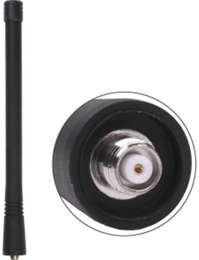 Antenex Laird EXB118SF MA/Female Tuf Duck Antenna, VHF Band, 150-162MHz Frequency, Unity Gain, Vertical Polarization, 50 ohms Nominal Impedance, 1.5:1 Max VSWR, 50W RF Power Handling, SMA/Female Connector, 7.8