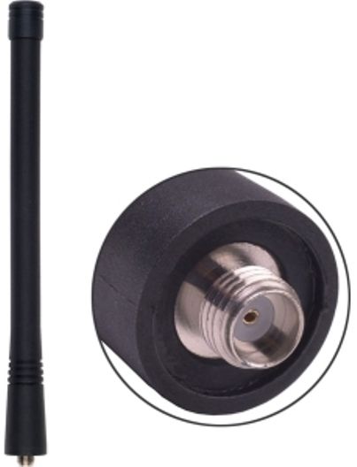 Antenex Laird EXB118SFU SMA/Female Special Tuf Duck Antenna, VHF Band, 118-127MHz Frequency, Unity Gain, Vertical Polarization, 50 ohms Nominal Impedance, 1.5:1 Max VSWR, 50W RF Power Handling, SMA/Female Connector, 7.8