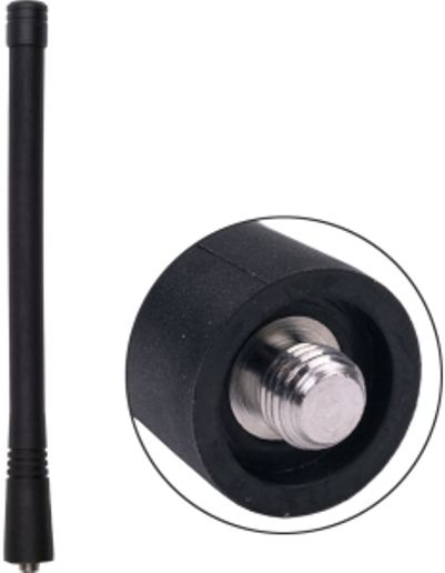 Antenex Laird EXB127MX MX Connector Tuf Duck Antenna, VHF Band, 127-136MHz Frequency, Unity Gain, Vertical Polarization, 50 ohms Nominal Impedance, 1.5:1 Max VSWR, 50W RF Power Handling, MX Connector, 7.6