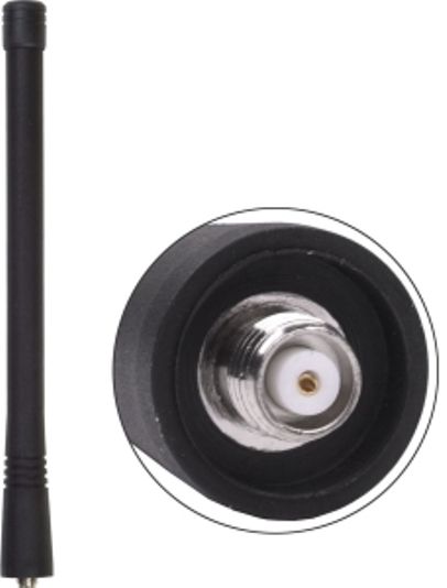 Antenex Laird EXB127SF SMA/Female Tuf Duck Antenna, VHF Band, 127-136MHz Frequency, Unity Gain, Vertical Polarization, 50 ohms Nominal Impedance, 1.5:1 Max VSWR, 50W RF Power Handling, SMA/Female Connector, 7.6