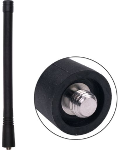 Antenex Laird EXB136MX MX Connector Tuf Duck Antenna, VHF Band, 136-144MHz Frequency, Unity Gain, Vertical Polarization, 50 ohms Nominal Impedance, 1.5:1 Max VSWR, 50W RF Power Handling, MX Connector, 6.48-7.3