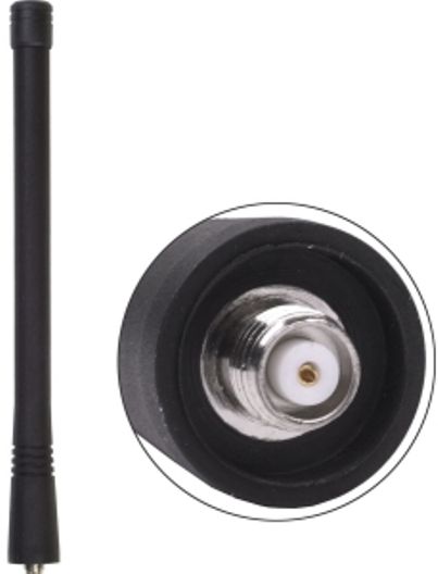 Antenex Laird EXB136SF SMA/Female Tuf Duck Antenna, VHF Band, 136-144MHz Frequency, Unity Gain, Vertical Polarization, 50 ohms Nominal Impedance, 1.5:1 Max VSWR, 50W RF Power Handling, MX Connector, 6.48-7.3