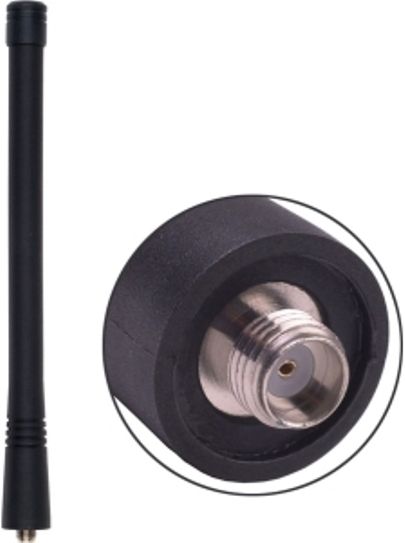 Antenex Laird EXB136SFJ SFJ Connector Tuf Duck Antenna, VHF Band, 136-144MHz Frequency, Unity Gain, Vertical Polarization, 50 ohms Nominal Impedance, 1.5:1 Max VSWR, 50W RF Power Handling, SMA/Female Connector, 6.48-7.3