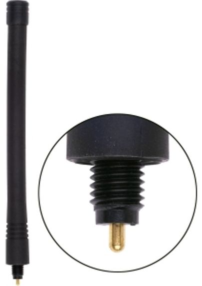 Antenex Laird EXB144MD MD ConnectorTuf Duck Antenna, VHF Band, 144-148MHz Frequency, Unity Gain, Vertical Polarization, 50 ohms Nominal Impedance, 1.5:1 Max VSWR, 50W RF Power Handling, MD Connector, 6.25-6.9