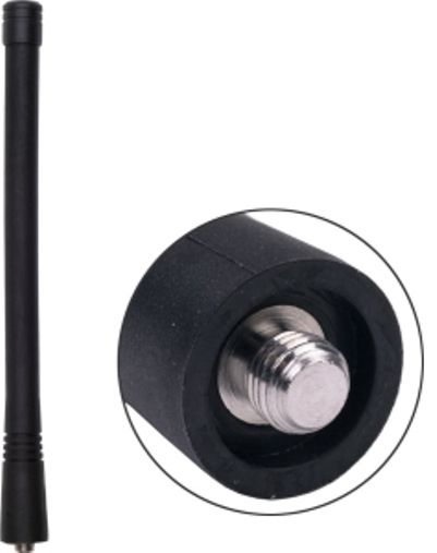 Antenex Laird EXB148MX MX Connector Tuf Duck Antenna, VHF Band, 148-155MHz Frequency, Unity Gain, Vertical Polarization, 50 ohms Nominal Impedance, 1.5:1 Max VSWR, 50W RF Power Handling, MX Connector, 6