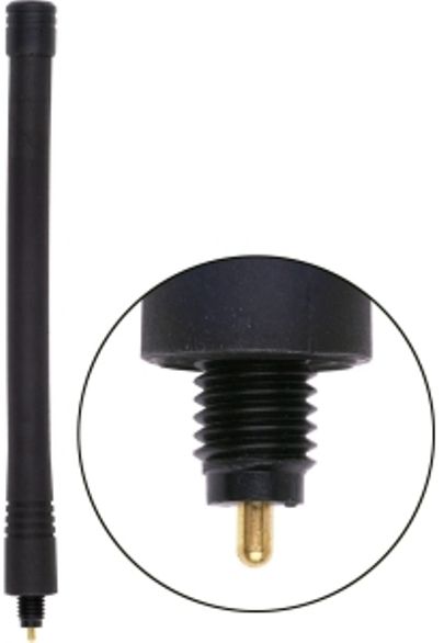 Antenex LairdEXB155MD MD ConnectorTuf Duck Antenna, VHF Band, 155-164MHz Frequency, Unity Gain, Vertical Polarization, 50 ohms Nominal Impedance, 1.5:1 Max VSWR, 50W RF Power Handling, MD Connector, 5.8-6.3
