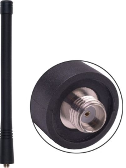 Antenex Laird EXB155SFU SMA/Female Special Tuf Duck Antenna, VHF Band, 155-164MHz Frequency, Unity Gain, Vertical Polarization, 50 ohms Nominal Impedance, 1.5:1 Max VSWR, 50W RF Power Handling, SMA/Female Connector, 6