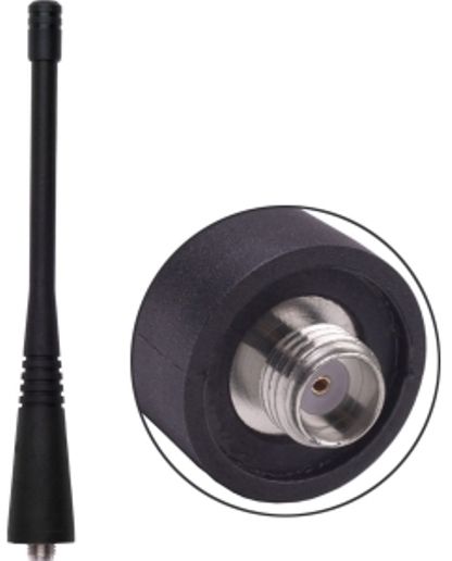 Antenex Laird EXC806SFJ SFJ Connector Tuf Duck Antenna, 806-866MHz Frequency, 836MHz Center Frequency, Unity Gain, Vertical Polarization, 50 ohms Nominal Impedance, 1.5:1 Max VSWR, 50W RF Power Handling, SFJ Connector, 4