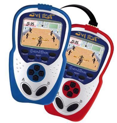 Excalibur 386-2 Jam Fest Basketball 2 Player Hand Held Game, 1 or 2 Player Game Connection, Large LCD, Realistic Sound Effects, Vibrates on shooting, Play a slamming, jamming game of basketball against an opponent with the skillz of a pro, Batteries Required 4 X 