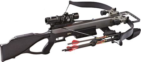 Excalibur 3900 Matrix 380 Blackout Crossbow Package, Black Carbon, 380 FPS Velocity, 260 lbs. Draw Weight, 13.1