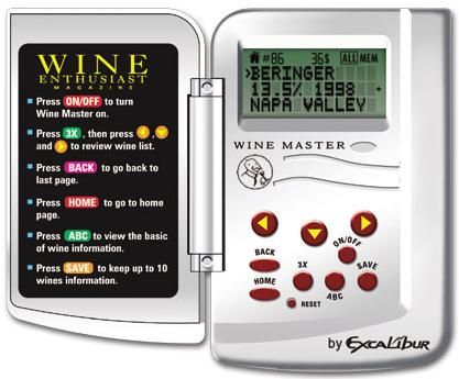 Excalibur 415 Wine Master Electronic Pocket Guide Wine Database, Includes a glossary of wine terms, Learn how to understand grape types, places, vintages, & prices of wine (EXCALIBUR-415 415)