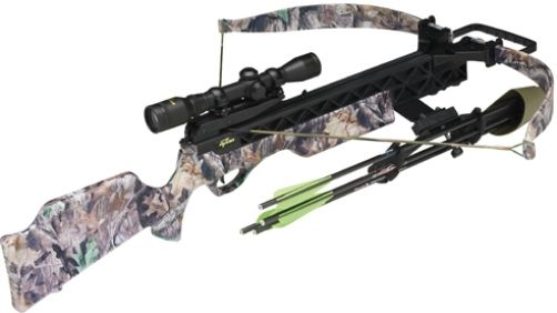 Excalibur 6845 Axiom SMF Crossbow Kit, Realtree Advantage Timber, 305 FPS Velocity, 175 lbs. Draw Weight; Includes a matching multiplex crossbow scope with mounting hardware, our rope cocking aid, our 4-arrow quiver plus 4 FireBolt arrows complete with field points; 14.5