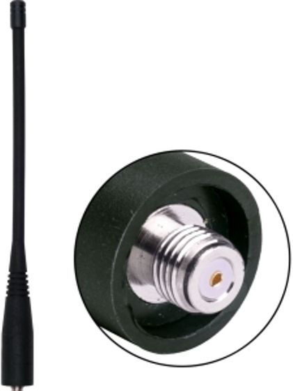 Antenex Laird EXP902SF SMA/Female Tuf Duck Antenna, 902-960MHz Frequency, 1/2 Wave Type, Vertical Polarization, 931MHz Center Frequency, 2.5dB Gain, 50 ohms Nominal Impedance, 1.5:1 at Resonance Max VSWR, 50W RF Power Handling, SMA/Female Connector, 6.5