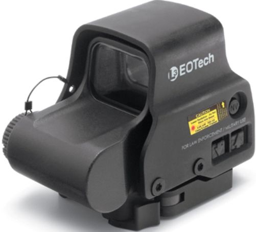 EOTech EXPS3-0 Holographic Weapon Sight (HWS), For Law Enforcement/Militar Use, Reticle is a 65MOA circle with 1 MOA aiming dot, Single transverse 123 battery to reduce sight length, Shortened base only requires at most 2 3/4 inch of rail space, Average battery life at brightness level 12 is roughly 500-600 hours (EXPS30 EXPS3 EXPS-30 EOEXPS30 EOEXPS3-0)