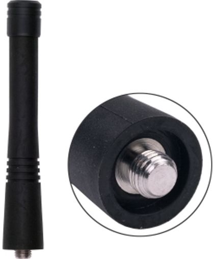 Antenex Laird EXS118MX MX Connector Tuf Duck Antenna, VHF Band, 118-127MHz Frequency, Unity Gain, Vertical Polarization, 50 ohms Nominal Impedance, 1.5:1 at Resonance Max VSWR, 50W RF Power Handling, MX Connector, 5.1