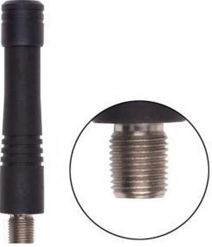 Antenex Laird EXS127HT HT Connector Tuf Duck Antenna, VHF Band, 127-136MHz Frequency, Unity Gain, Vertical Polarization, 50 ohms Nominal Impedance, 1.5:1 at Resonance Max VSWR, 50W RF Power Handling, HT Connector, 3.62-4.4