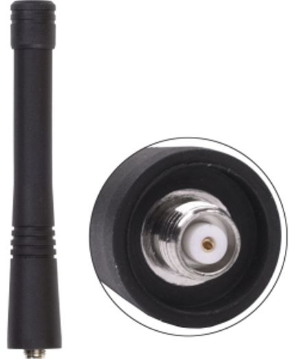 Antenex Laird EXS136SF SMA/Female Tuf Duck Antenna, VHF Band, 136-144MHz Frequency, Unity Gain, Vertical Polarization, 50 ohms Nominal Impedance, 1.5:1 at Resonance Max VSWR, 50W RF Power Handling, SMA/Female Connector, 3.62-4.4
