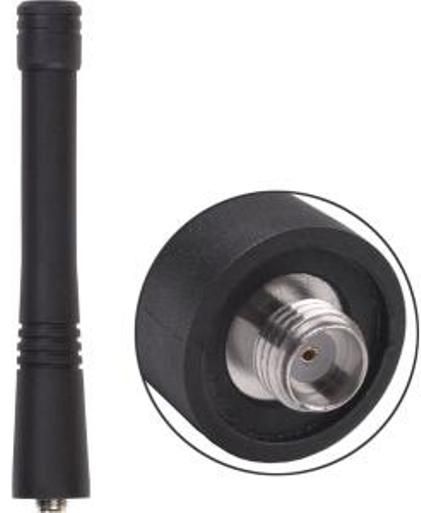 Antenex Laird EXS136SFJ SFJ Connector Tuf Duck Antenna, VHF Band, 136-144MHz Frequency, Unity Gain, Vertical Polarization, 50 ohms Nominal Impedance, 1.5:1 at Resonance Max VSWR, 50W RF Power Handling, SFJ Connector, 3.62-4.4