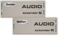 Gefen EXT-AUD-1000 Analog Audio Extender; Silver; Extends any unbalanced analog audio device up to 1000 feet (300 meters) from the source; One CAT-5e cable used for extension; UPC 845344000022 (EXTAUD1000 EXTAUD-1000 EXT-AUD-1000 EXTAUD1000-EXTENDER ANALOG-EXTAUD1000 AUDIO- EXT-AUD-1000) 