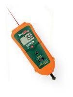 Extech RPM10-NIST Combination Tachometer with Infrared Thermometer and NIST; Item is a Class II laser product, 1mW power output; Weight 2 lbs; Dimensions 11.1 x 2.9 x 9.8 inches; UPC 793950461112 (EXTECHRPM10NIST RPM10NIST RPM10/NIST TESTER MEASURE ENGINEERING CENTIGRADES RESEARCH) 