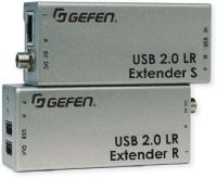 Gefen EXT-USB2.0-LR USB 2.0 Extender; Silver; Operate USB 2.0 peripherals up to 330 Feet (100m) from a computer; Supports low and high-speed USB; Uses industry-standard CAT5, CAT5e, or CAT6 cable; UPC 845344094328 (EXTUSBLR EXTUSB2LR EXT-USB2.0LR EXT-USB2.0-LR EXTUSB2.0LR-GEFEN GEFEN-EXTUSB2.0LR) 