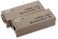 Gefen EXT-VGA-141LR VGA Extender LR; Gray; Extends any VGA or high definition component display up to 330 feet (100 meters); One CAT-5e cable for extension; Supports resolutions up to 1080p, 2K, and 1920 x 1200; UPC 845344000008 (EXTVGA141LR EXT-VGA141LR EXTVGA141LR-GEFEN GEFEN-EXT-VGA141LR EXT-VGA-141LR) 
