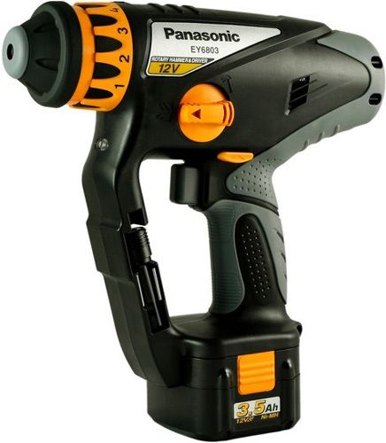 Panasonic EY6803GQW  SDS Combi Drill/Driver, 12V, High capacity 3.5Ah Ni-MH, 5 stage, 55 minute charging system (EY-6803GQW EY 6803GQW)