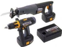 Panasonic EYC150GQKW Reciprocating Saw / Drill Driver Combo, 18 Volts, 442 in.lbs Max. Torque, Low - 70-430 rpm, High - 240-1500 rpm Drill & Driver Speed, High capacity 3.5Ah Ni-MH battery for extended run time, 0-2,700 spm Reciprocating Saw Speed, Electric Brake, Safety Switch Lock Lever, High capacity 3.5Ah Ni-MH Battery (EYC 150GQKW EYC-150GQKW) 