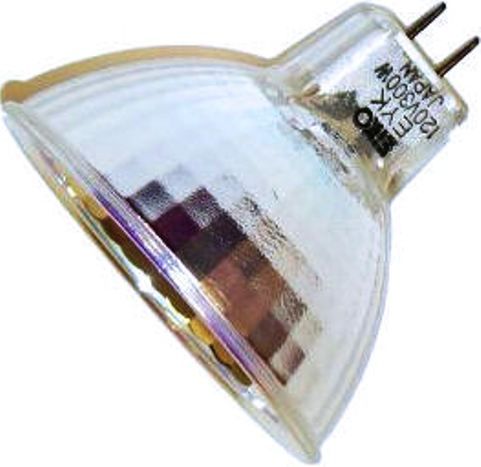 Eiko EYK model 02980 Projector Light Bulb, 120 Volts, 300 Watts, CC-8 Filament, 1.75/44.5 MOL in/mm, 2.00/50.8 MOD in/mm, 60 Average Life, MR16 Bulb, GY5.3 Base, Dichroic Reflector Special Description, 300 Watts Amps, 3300 Color Temperature degrees of Kelvin, 16mm Use, UPC 031293029805 (02980 EYK EIKO02980 EIKO-02980 EIKO 02980)
