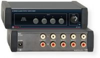 Radio Design Labs EZ-SX4X RDL 4x1 Stereo Audio Input Switcher; THD Nless or equal than 0.02%; Crosstalkless or equal than -70 dB (1 kHz); Level control: Off to 12 dB gain; Frequency Response: 10 Hz to 20 kHz (±0.01 dB); 24 Vdc power supply current: 30 mA (idle), 60 mA (max.) (EZSX4X EZ-SX4X EZ-SX4X) 