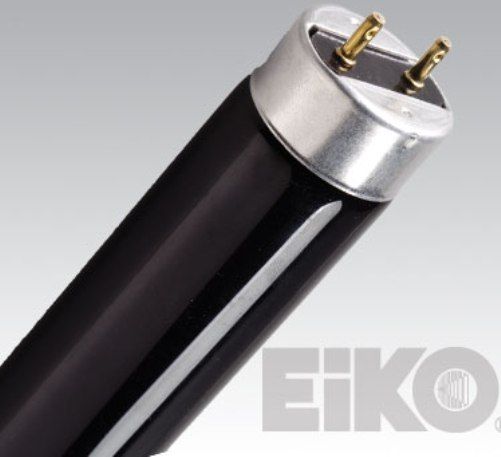Eiko F15T8/BLB model 15527 Fluorescent Tube Black Light, 15 watts Energy Used, 5,000 hours Average Lifetime, T8 Bulb Type, Medium Bi-Pin - G13 Base Type, Black Light Blue Color / Finish, 18
