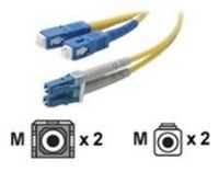 Belkin F2F802L7-10M Cable, 10m = 33ft, Singlemode Duplex Fiber Optic Network Patch Cable, 2 x LC single mode male, 2 x SC single mode male, 100% tested for quality and reliability, Corning glass, UPC 722868420027 (F2F802L710M F2F802L7 10M F2F802L710 F2F802L) 