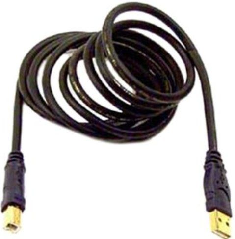 Belkin F3U133-06-GLD High Speed USB 2.0 A / B Device Gold Cable, 6ft Cable Length, 1 x 4-pin - Type A - Male Connector on First End, 1 x 4-pin - Type B - Male Connector on Second End, For use with Printer USB, Scanner USB and Hard Drive USB (F3U133 06 GLD F3U13306GLD F3U133-06-GLD)