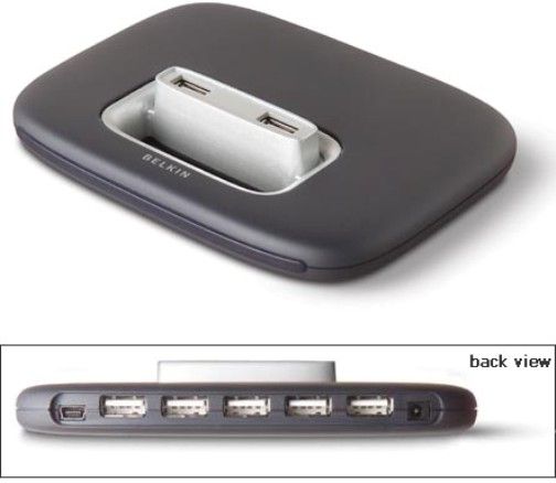 Belkin F5U237V1 Hi-Speed USB 2.0 7-Port Hub, Offers 2 easy-access, top-loading 480Mbps ports-perfect for your thumb drives, USB lights, or fans, Features 5 horizontally mounted 480Mbps ports, Transfers your data at up to 480Mbps, Installs easily with Plug-and-Play convenience, Works seamlessly with all your USB 1.1 and USB 2.0 devices, UPC 722868569993 (F5U-237V1 F5U237-V1)