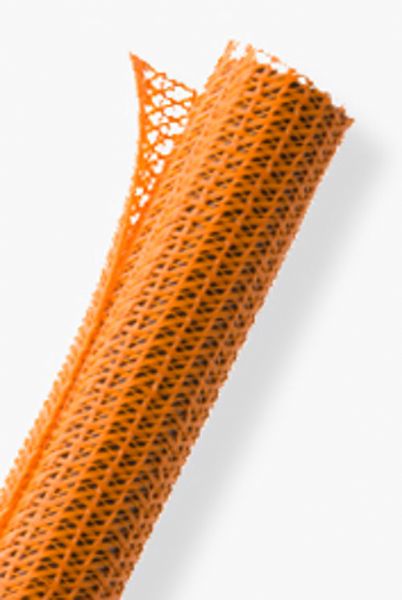 TechFlex F6N0.75OR Wrappable Expandable Sleeving 0.75 Inch wide, 100 Feet Spool, Orange; Flexible, Semi-Rigid Wrappable Split Braided Tube; UPC N/A (F6N0.75OR F6N 075 OR F6N 0.75 OR F6N075-OR F6N-0.75-OR F6N-075-OR)