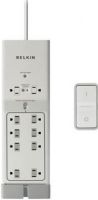 Belkin F7C01110Q Conserve Switch AV Surge suppressor, 10 Receptacles, AC 125 V Input Voltage, 1 Input Connectors, Satellite Dataline Surge Protection, Standard Surge Suppression, 1 ns Surge Response Time, 1000 Joules Surge Energy Rating, 58 dB EMI/RFI Noise Filtration, 72000 A Max Spike Current, Remote control Included, 1 x power cable - integrated - 4 ft Cables Included, UPC 722868791400 (F7C01110Q F7C-01110Q F7C 01110Q F7C01110-Q F7C01110 Q) 
