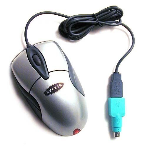 Belkin F8E850-OPT Optical Scrolling Mouse with Embedded Optical Detector, 5 Buttons, 3 Hot Keys, Programmable Key/Button Function, PC Compatibility, Wired Connectivity Technology, Zoom wheel, scrolling wheel (F8E850OPT F8E850 OPT)