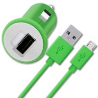 Belkin F8M700BT04-E Belkin Mixit 2.1 Amp Car Charger with 4-Foot Micro USB Charging Cable Green Color; Sleek, compact design; Includes removable Micro USB cable; Compatible with mobile devices with USB ports; Belkin Safety Assurance, Intelligent circuitry with built in voltage sensing detects and responds your device's power needs; Dimensions 52.9" x 1.3" x 1.3"; Weight 0.14 lb; UPC 722868997857 (BELF8M700BT04E BEL F8M700BT04-E F8M700BT04 E DISTRITECH)  