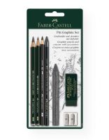 Faber-Castell 112997 PITT Graphite Master Set; Faber-Castell's PITT Graphite Master Set provides all creative artists with an extensive range of pencils and crayons in different grades of hardness for sketching, graphic design and shading work; EAN 4005401129974 (FABERCASTELL112997 FABER-CASTELL-112997 FABER-CASTELL-PITT-112997 DRAWING SKETCHING) 