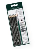 Faber-Castell FC117897 5-Piece Graphite Pencil Set; Water-soluble graphite pencil of highest artists' quality; 3.8mm lead is break-resistant; Ideally suitable for rough sketches of water-colour drawings and watercolour techniques using only graphite; Degrees: H, 2B, 4B, 6B, 8B; Shipping Weight 0.19 lb; Shipping Dimensions 3.6 x 9.25 x 0.45 in; EAN 4005401117896 (FABERCASTELLFC117897 FABERCASTELL-FC117897 ARTWORK) 