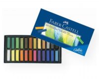 Faber-Castell FC128224 Creative Studio Soft Pastel 24-Color Set; These half-stick soft pastels have vibrant colors and excellent opacity; They give smooth color laydown, great blending ability for rich pastel effects; Acid-free, archival; Each stick measures 1.25" x 1.25" x .25"; Shipping Weight 1.00 lb; Shipping Dimensions 7.00 x 3.3 x 0.4 in; UPC 400540128224 (FABERCASTELLFC128224 FABERCASTELL-FC128224 CREATIVE-STUDIO-FC128224 ARTWORK DRAWING) 