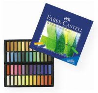 Faber-Castell FC128248 Creative Studio Soft Pastel 48-Color Set; These half-stick soft pastels have vibrant colors and excellent opacity; They give smooth color laydown, great blending ability for rich pastel effects; Acid-free, archival; Each stick measures 1.25" x 1.25" x .25"; Shipping Weight 1.00 lb; Shipping Dimensions 7.00 x 7.5 x 0.4 in; UPC 400540128248 (FABERCASTELLFC128248 FABERCASTELL-FC128248 CREATIVE-STUDIO-FC128248 ARTWORK PASTEL) 
