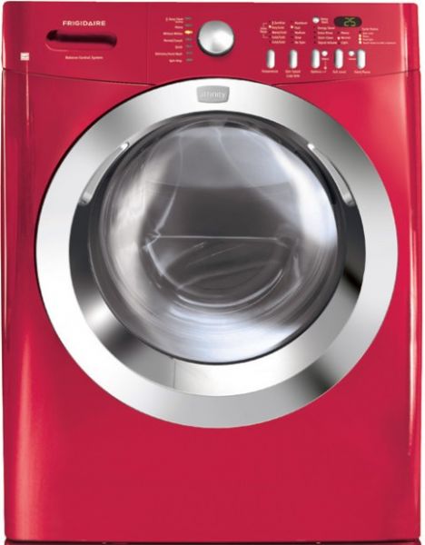 Frigidaire FAFW3577KR Affinity Series Front-Load Washer with 3.5 cu. ft. Capacity, 7 Wash Cycles, 17 Options, Time Remaining Indicator, Automatic Water Level Adjustments, 32 / 47 RPM Wash Speeds, 1,100 RPM Spin Speeds, Advanced Rinse Technology, Energy Saver, Stain Clean, Automatic Temperature Control, Sanitize, Hot/Cold, Warm/Cold, Cold/Cold - 2 , Bleach Dispenser, Detergent Dispenser, Classic Red Color (FAFW 3577KR FAFW-3577KR FAFW3577 KR FAFW3577-KR)
