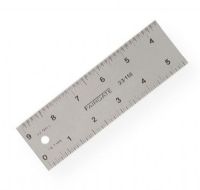Fairgate RC18 Eluxite Aluminum Centering Ruler 18"; Rigid but lightweight, hard aluminum; Ideal measuring aides for dividing and gauging layouts, printing, spacing, lettering, etc; Calibrated in 32nds and 16ths; To find the center of any two- or three-dimensional object, place the rule on the object so that the same measurement appears to both left and right of the zero mark; Zero will indicate the exact center; UPC 088354160304 (FAIRGATERC18 FAIRGATE-RC18 FAIRGATE/RC18 DRAWING ARCHITECTURE) 