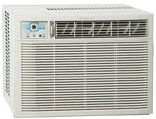 Frigidaire FAM18EQ2A Window Mounted Heavy Duty Room Air Conditioner, Full-function electronic controls for added convenience, Full-function remote control, 18,000/17,800 BTU Cool, 16,000 BTU (Heat), 5.5 Dehumidification Pints/Hour, 1,110 Approximately Cool Area Sq. Ft, 9.7 EER, 11