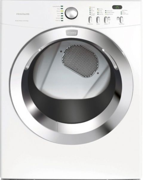 Frigidaire FAQE7073KW Affinity Series Electric Dryer, Classic White, 7.0 Cu. Ft. Drum Capacity, Painted Drum Material, Fits-More Dryer, DrySense Technology, Express-Select Controls, Quick Cycle, 7 Cycle Count, Cycle Signal Lights, 5 Buttons Dryness Level Selections, Replaced AFQ6700FS, UPC 012505379987 (FAQ-E7073KW FAQE-7073KW FAQE7073K FAQE7073)